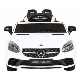 Mercedes Benz SLC300 Auto na akumulator dla dzieci Biały + Dźwięki MP3 Światła + Pilot + Wolny Start